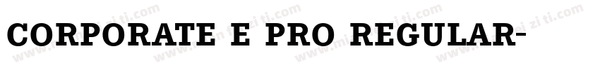 corporate e pro regular字体转换
